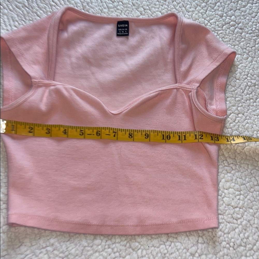 Bundle 7 pieces SHEIN Pink & Gray Mixed Styles Crop Top Set - Picture 3 of 15